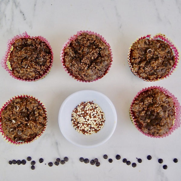 Muffins au quinoa et chocolat