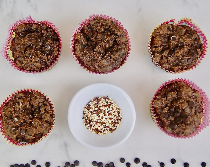 Muffins au quinoa et chocolat