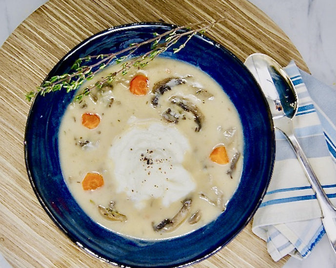 Ragoût de légumes et purée de chou-fleur