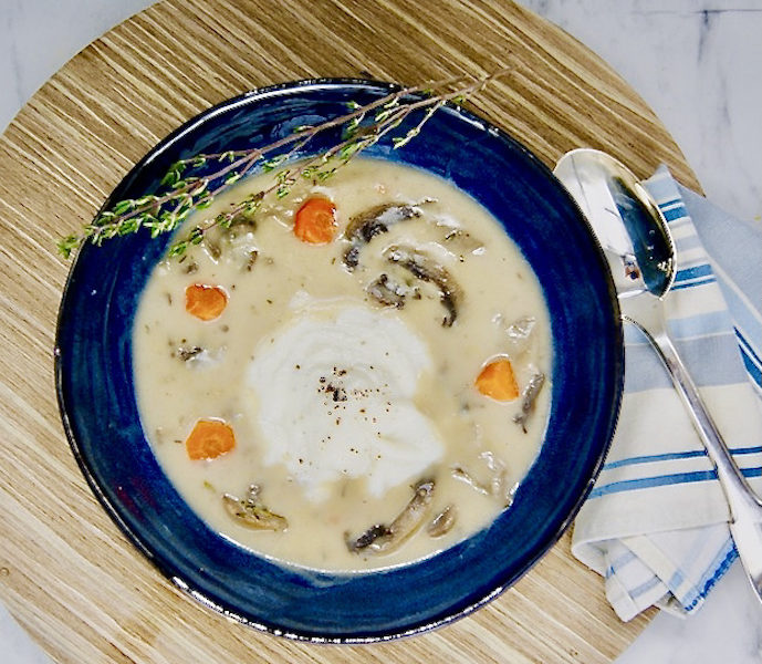 Ragoût de légumes et purée de chou-fleur