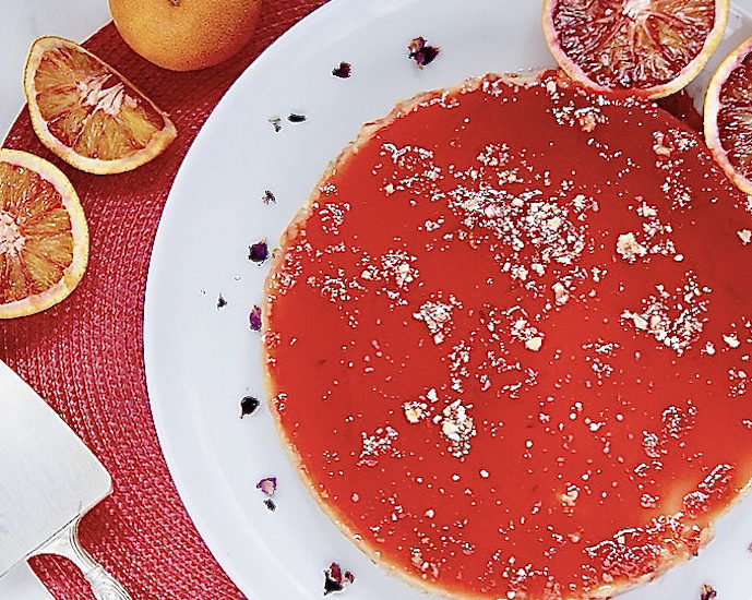 Cheesecake aux oranges sanguines