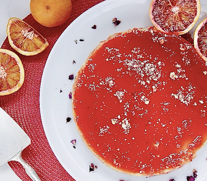 Cheesecake aux oranges sanguines