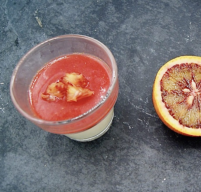 Panna cotta aux oranges sanguines