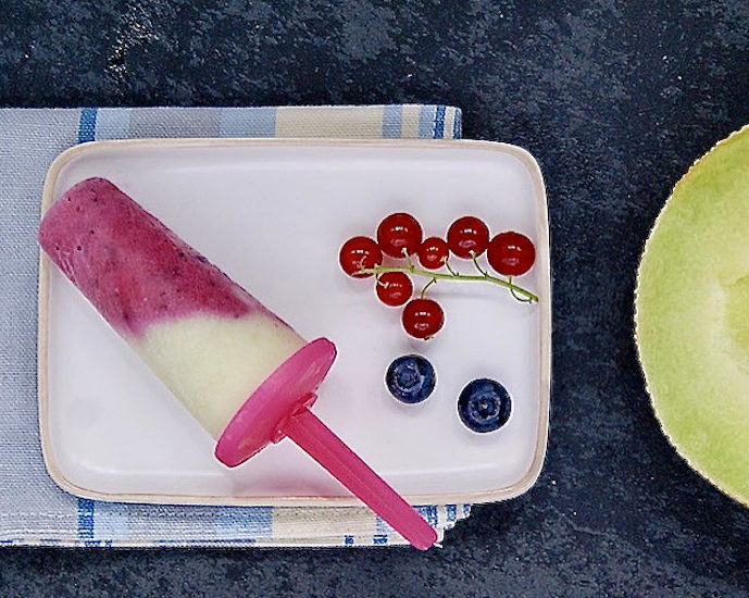 Sucettes glacées au melon vert