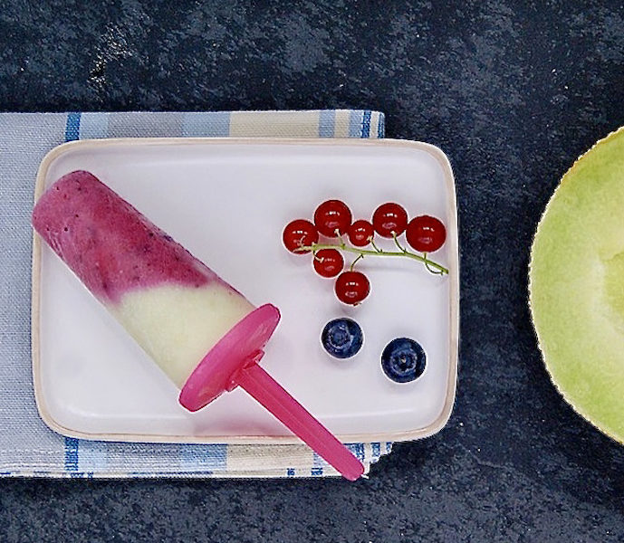 Sucettes glacées au melon vert