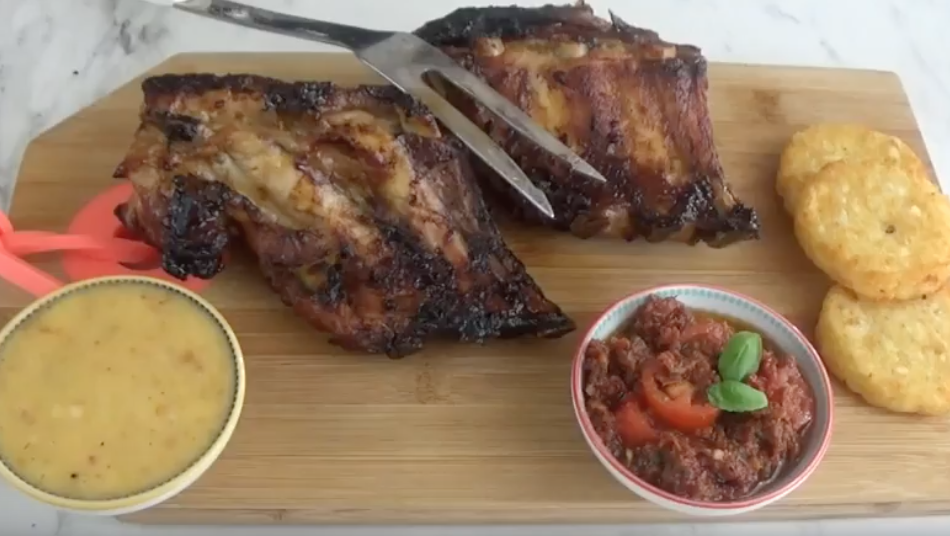Aïoli, tapenade de tomates et spare ribs