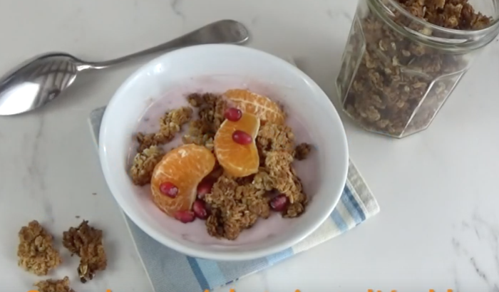 Granola de miel et de sirop d’érable