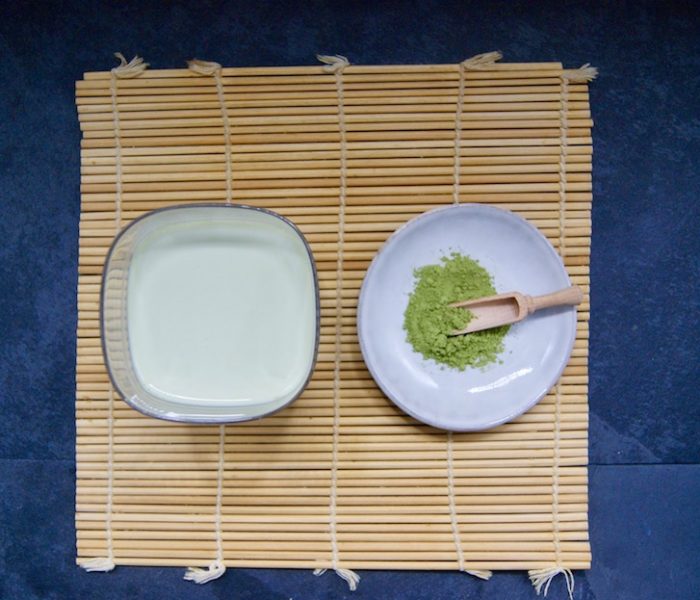 Lait au thé matcha