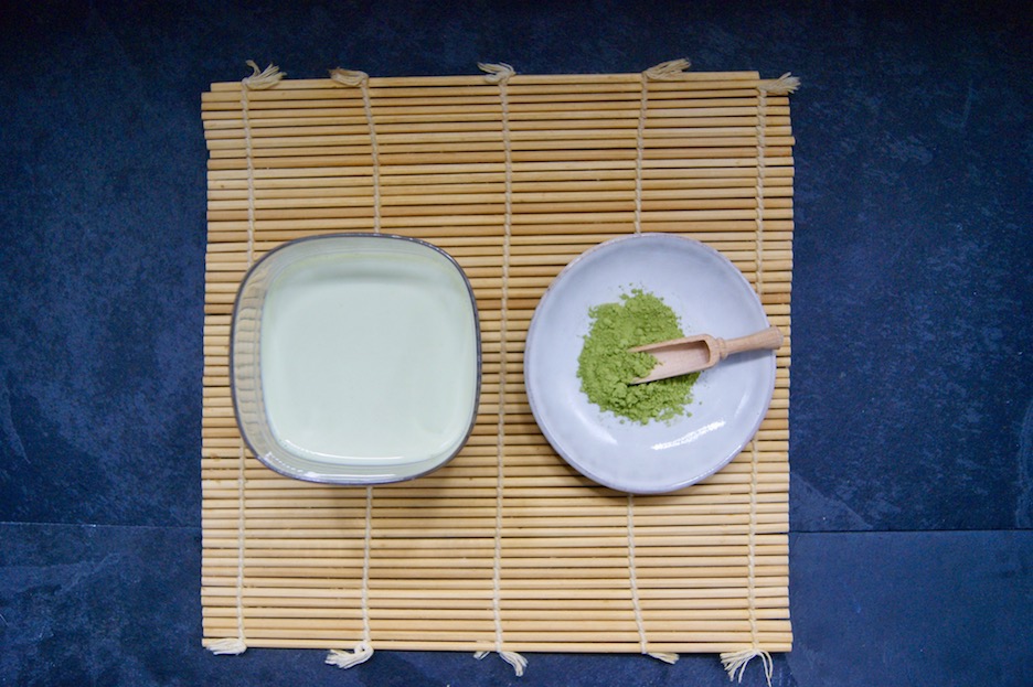 Lait au thé matcha