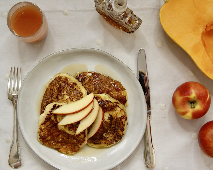 Pancakes aux pommes et au potimarron