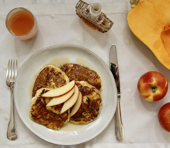 Pancakes aux pommes et au potimarron