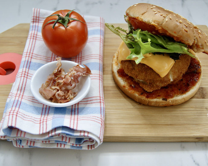 Burger mozzarella panée