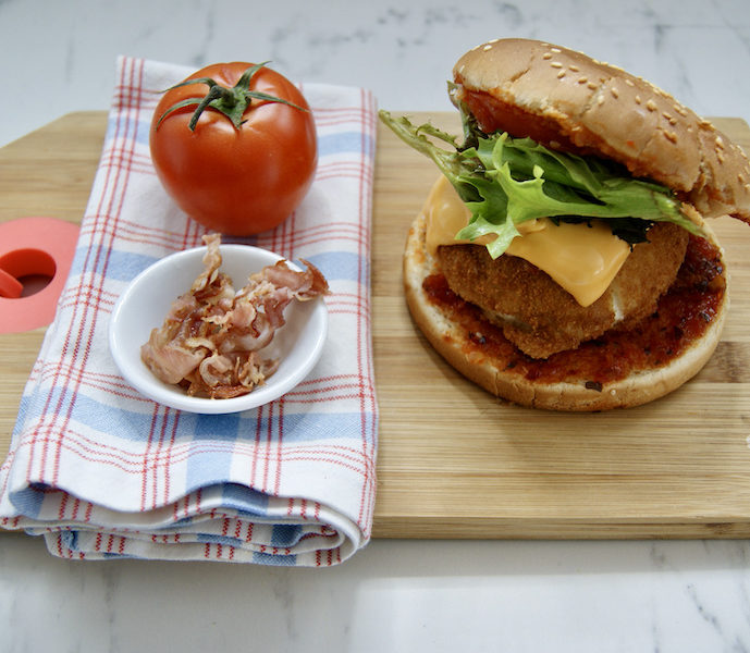 Burger mozzarella panée