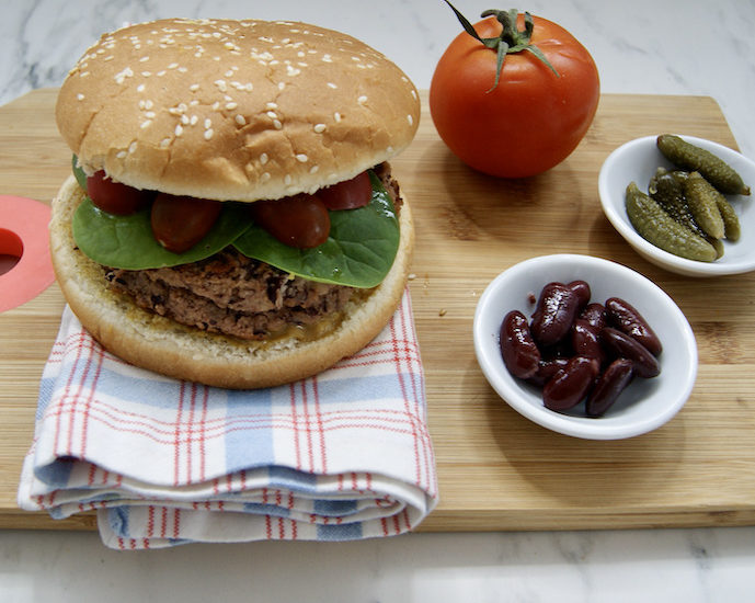 Burger aux haricots rouges