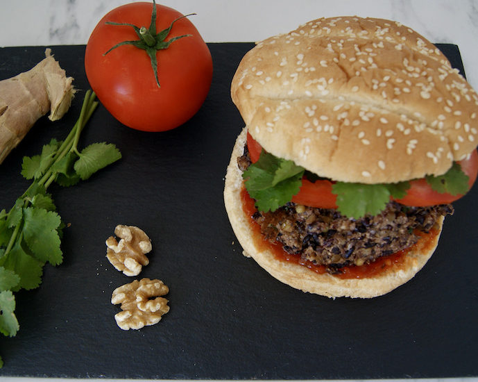 Burger de lentilles et noix