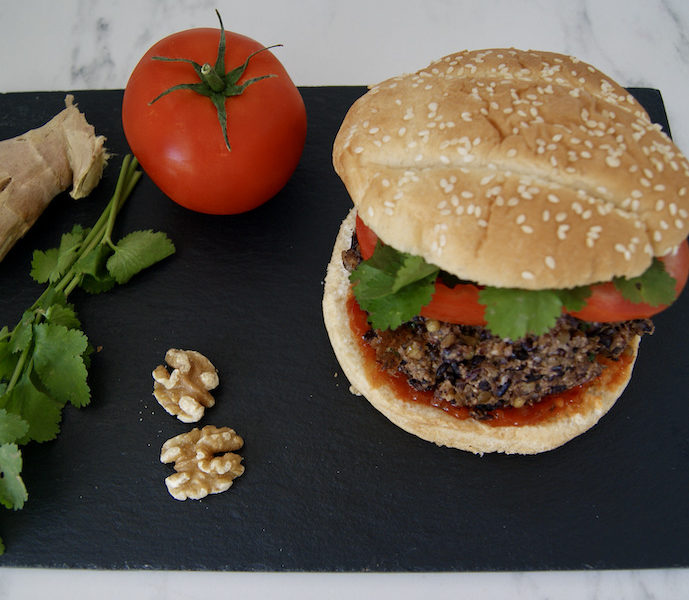 Burger de lentilles et noix