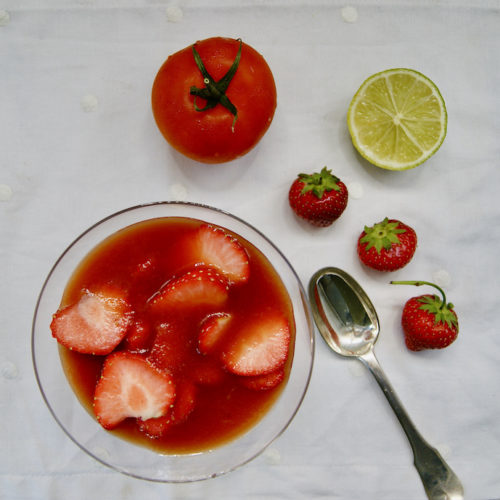 Fraises au sirop de tomates