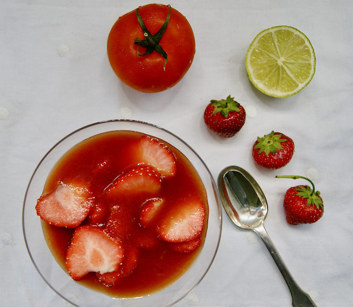 Fraises au sirop de tomates