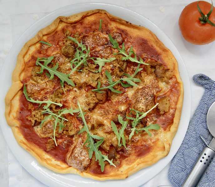 Pizza alla salsiccia