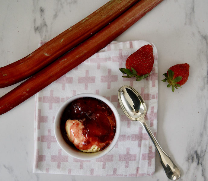 Sundae fraise-rhubarbe