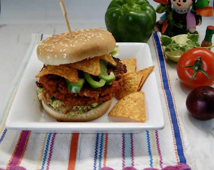 Burger mexicano vegano super bueno