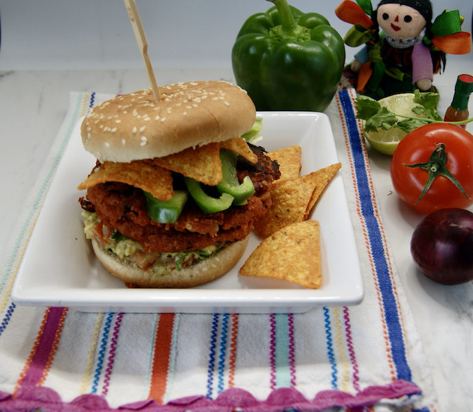 Burger mexicano vegano super bueno