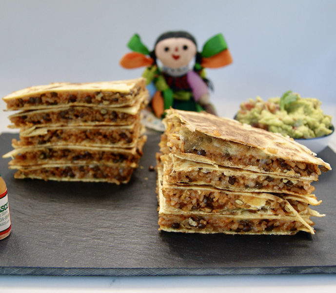 Quesadillas lentilles-riz