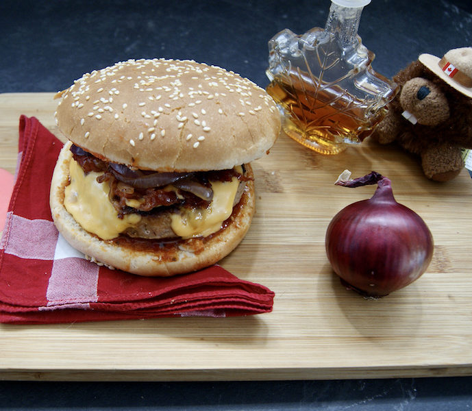 Hamburger bacon cheese made in Canada
