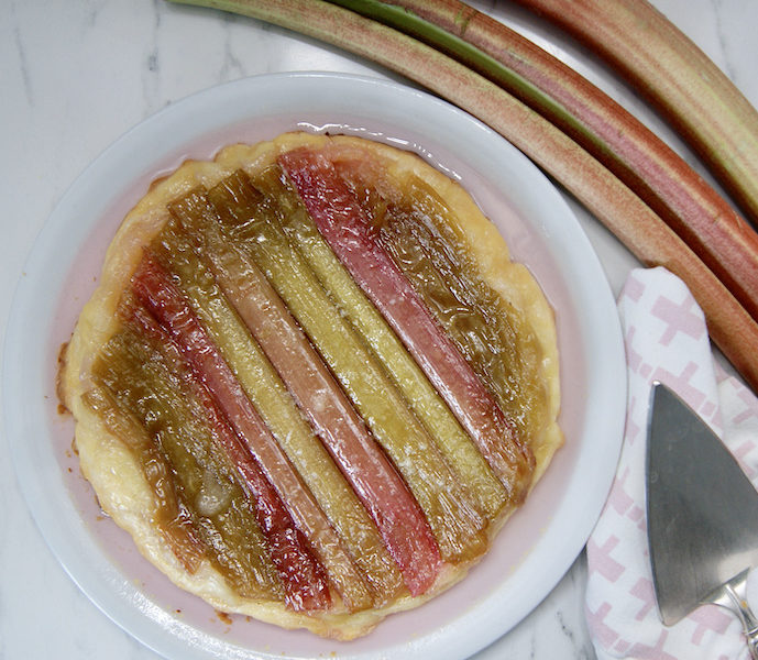 Tarte tatin à la rhubarbe