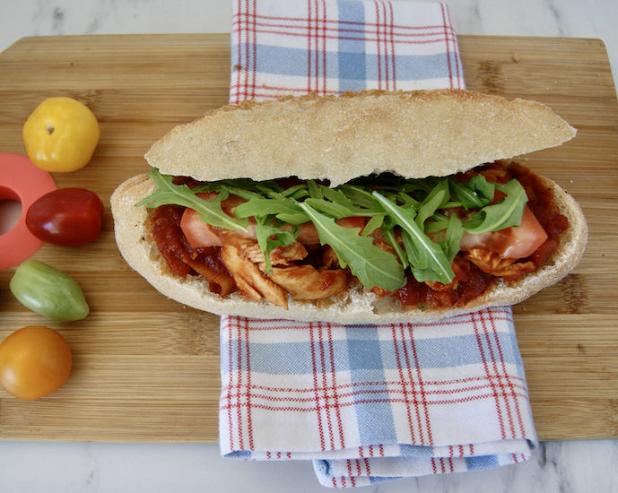 Sandwich poulet barbecue