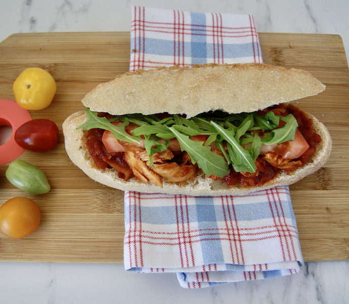 Sandwich poulet barbecue