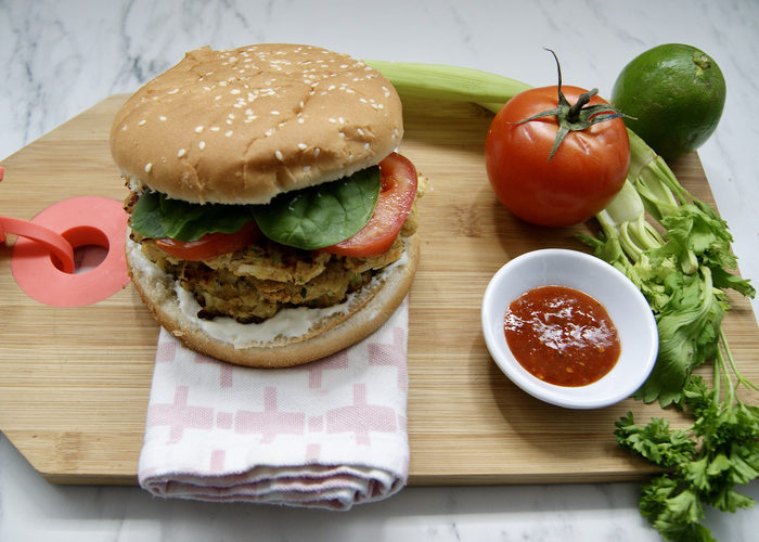 Tandoori chickenburger