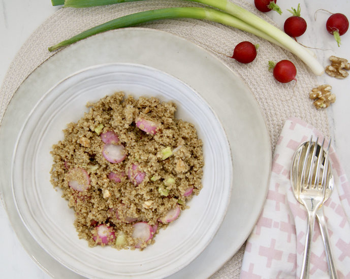 Quinoa aux radis sautés