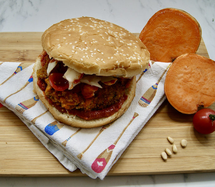 Burger de patates douces et de quinoa