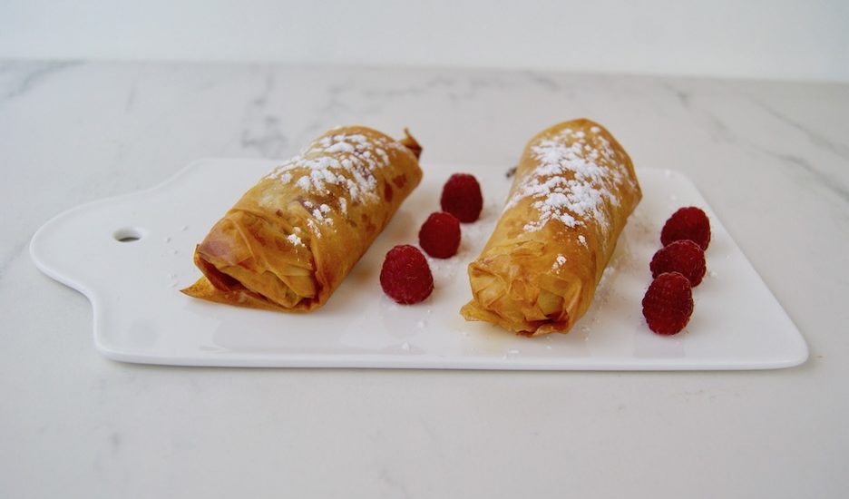 Rouleaux framboises amandes