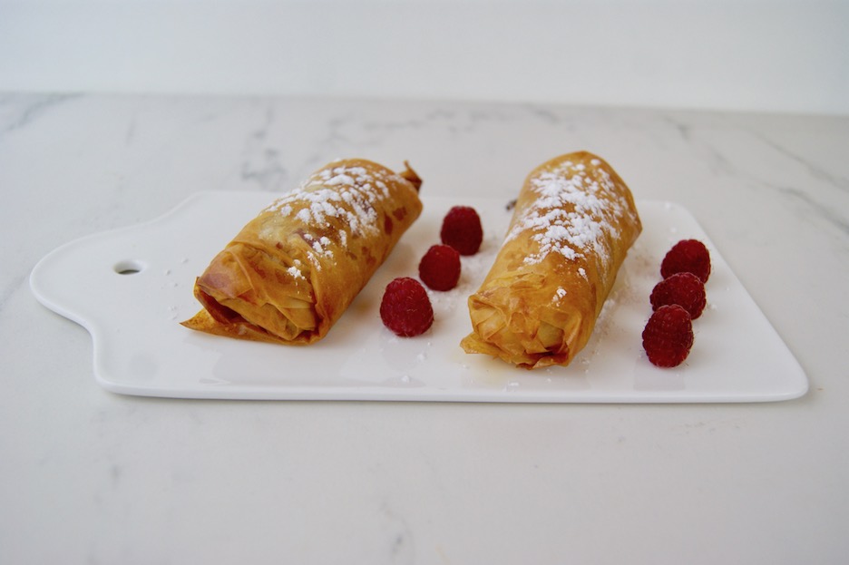 Rouleaux framboises amandes