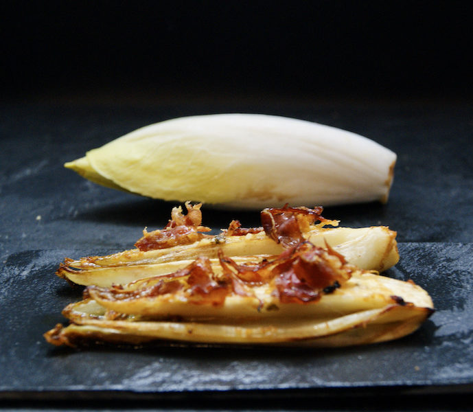Endives caramélisées au prosciutto