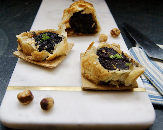 Boudin noir confit en pâte feuilletée