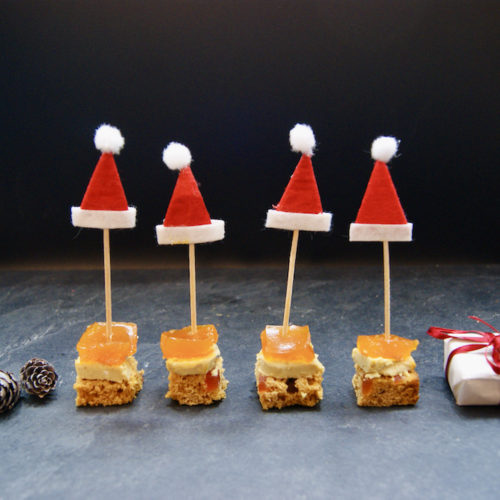 Toasts au foie gras et gelée Monbazillac
