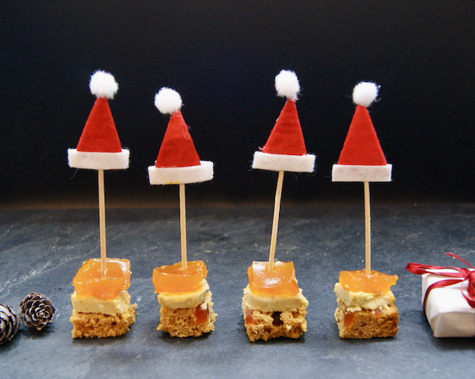 Toasts au foie gras et gelée Monbazillac