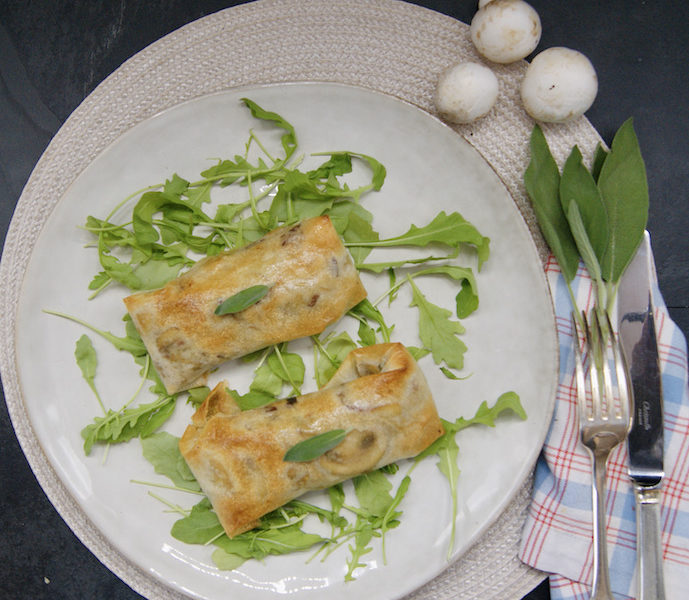 Brick de champignons aux lardons