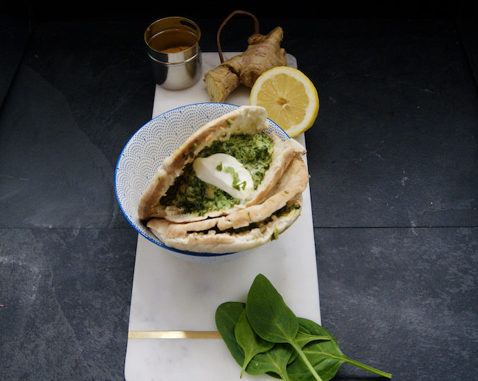 Naan au poulet citronné