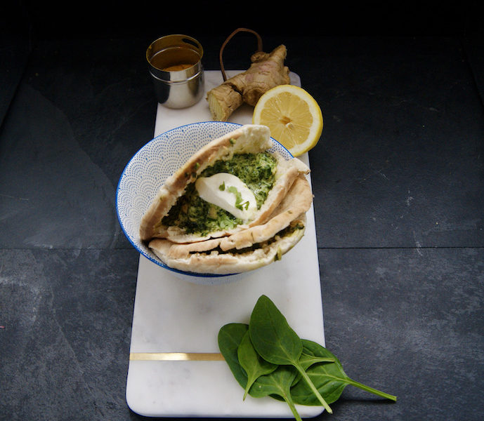 Naan au poulet citronné