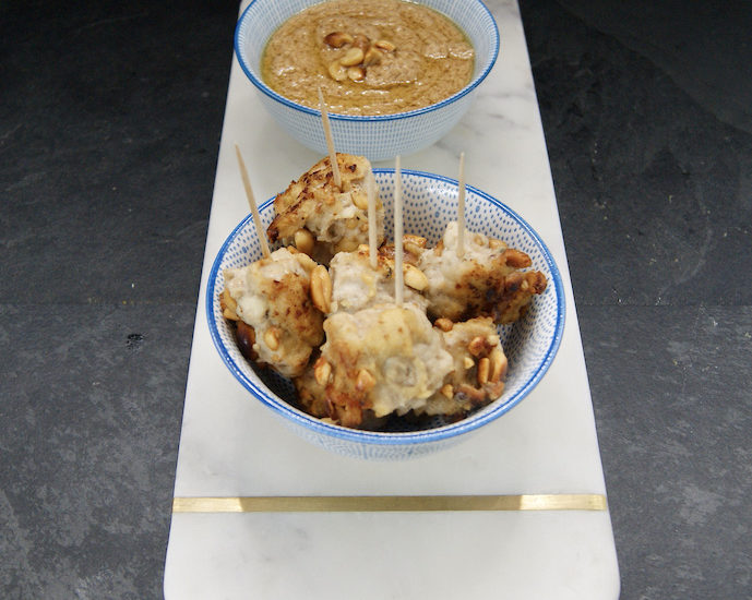 Boulettes de poulet sauce cacahuète