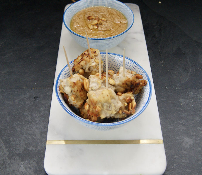 Boulettes de poulet sauce cacahuète