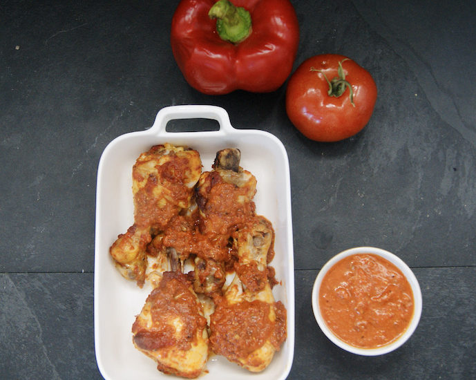 Pilons de poulet au pesto rouge
