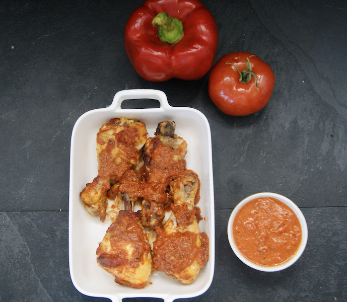 Pilons de poulet au pesto rouge