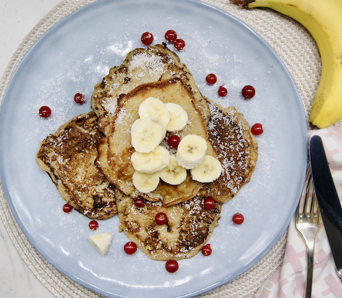 Pancakes coco-bananes