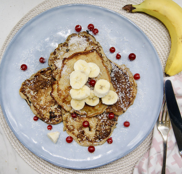 Pancakes coco-bananes