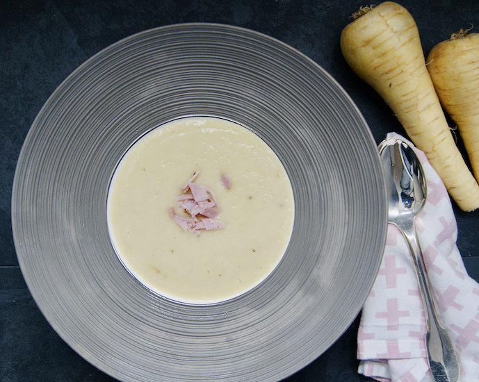 Velouté de panais au jambon cuit